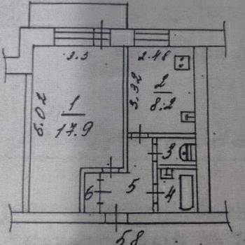 Продается 1-комнатная квартира, 36,3 м²