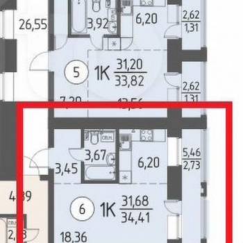 Продается 1-комнатная квартира, 32,2 м²