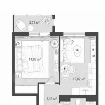 Сдается 2-х комнатная квартира, 39 м²