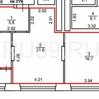 Сдается 2-х комнатная квартира, 58 м²