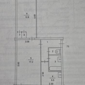 Продается 2-х комнатная квартира, 43 м²