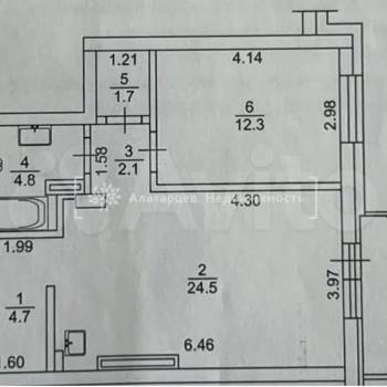 Продается 2-х комнатная квартира, 50 м²