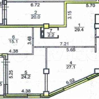 Продается 3-х комнатная квартира, 120 м²