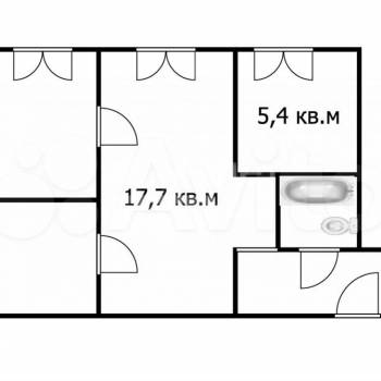 Продается 3-х комнатная квартира, 43 м²