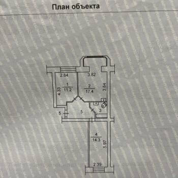 Продается 2-х комнатная квартира, 54,5 м²