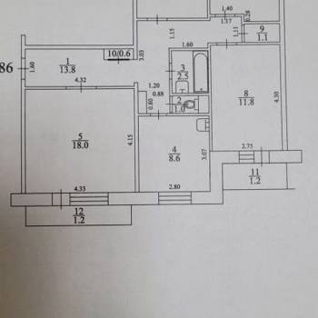 Продается Многокомнатная квартира, 75,3 м²
