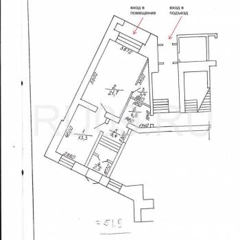 Сдается Нежилое помещение, 52 м²