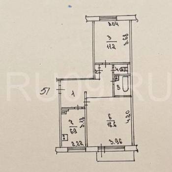 Продается 2-х комнатная квартира, 49 м²
