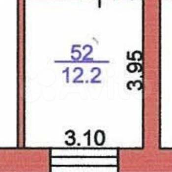 Продается 1-комнатная квартира, 12,2 м²