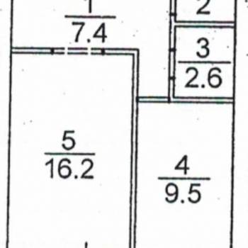 Продается 1-комнатная квартира, 43 м²