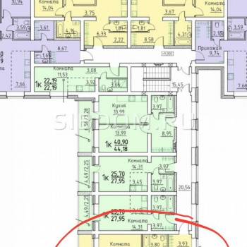 Продается 2-х комнатная квартира, 54,7 м²