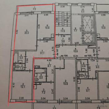 Продается 2-х комнатная квартира, 58 м²