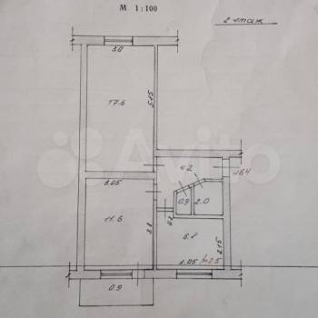 Продается 2-х комнатная квартира, 42,9 м²