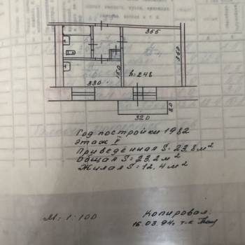 Продается 1-комнатная квартира, 24 м²