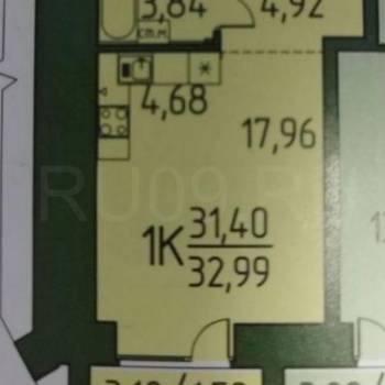 Продается 1-комнатная квартира, 32 м²