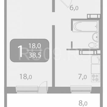 Продается 1-комнатная квартира, 34 м²