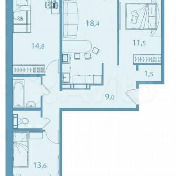 Продается 3-х комнатная квартира, 85 м²