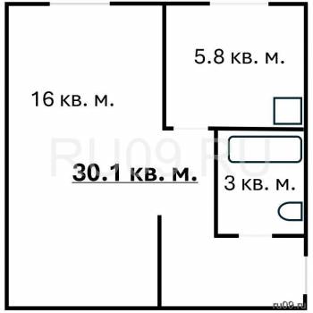 Продается 1-комнатная квартира, 30 м²