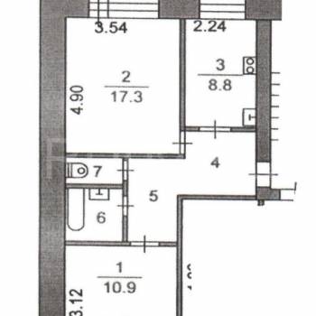Продается 2-х комнатная квартира, 50 м²