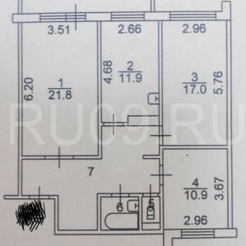 Продается 3-х комнатная квартира, 81 м²