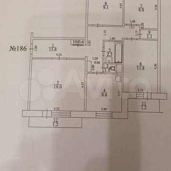 Продается Многокомнатная квартира, 75,3 м²