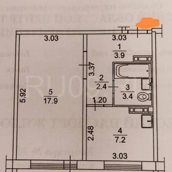 Продается 1-комнатная квартира, 42 м²