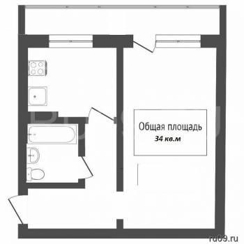 Продается 1-комнатная квартира, 35 м²