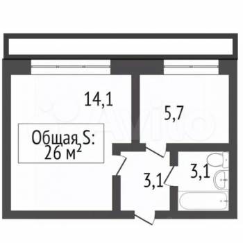 Сдается 1-комнатная квартира, 28 м²