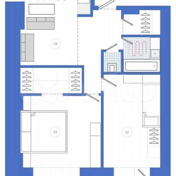 Продается 3-х комнатная квартира, 58 м²