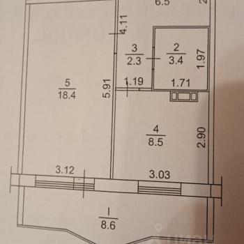 Продается 1-комнатная квартира, 40 м²