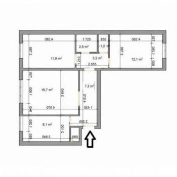Продается 1-комнатная квартира, 42,4 м²