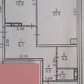 Продается 2-х комнатная квартира, 64 м²