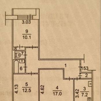 Продается 3-х комнатная квартира, 64,6 м²