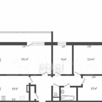 Продается Многокомнатная квартира, 72 м²