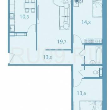 Продается 3-х комнатная квартира, 80 м²