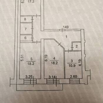 Продается 3-х комнатная квартира, 90,6 м²