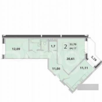 Продается 2-х комнатная квартира, 65 м²
