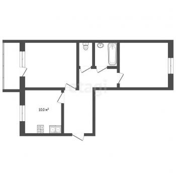 Продается 2-х комнатная квартира, 44 м²