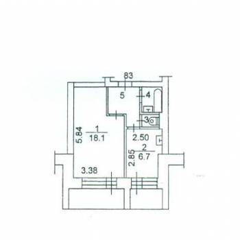 Продается 1-комнатная квартира, 32,4 м²