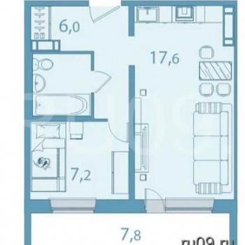 Сдается 2-х комнатная квартира, 40 м²
