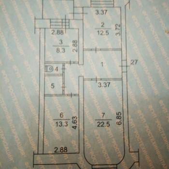Продается 3-х комнатная квартира, 75,4 м²