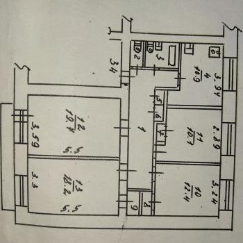 Продается Многокомнатная квартира, 91,6 м²
