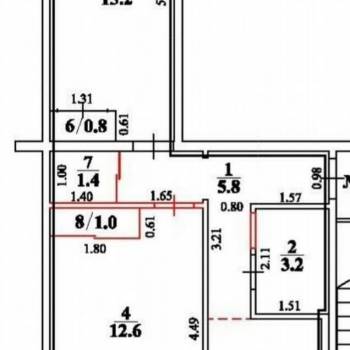 Продается 1-комнатная квартира, 43,3 м²