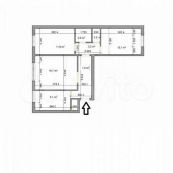 Продается 1-комнатная квартира, 42,4 м²
