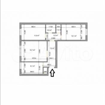 Продается 1-комнатная квартира, 42,4 м²