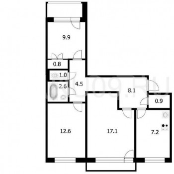 Продается 3-х комнатная квартира, 64 м²