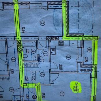 Продается 2-х комнатная квартира, 54,1 м²