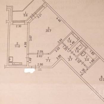 Продается 2-х комнатная квартира, 61,2 м²