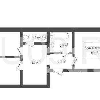 Продается 2-х комнатная квартира, 56 м²