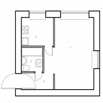 Продается 1-комнатная квартира, 29,8 м²